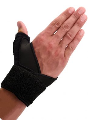 Dunimed Daumenbandage / handgelenkbandage schwarz Vorderseite