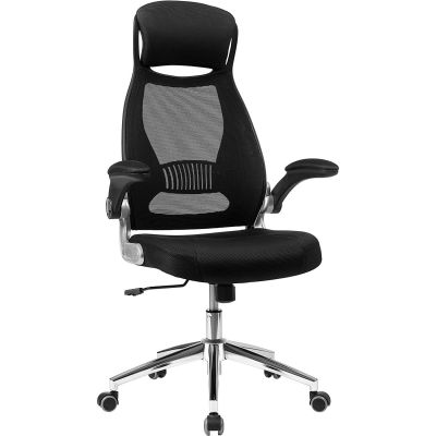 Ergonomischer burostuhl mit rückenlehne und klappbaren armlehnen