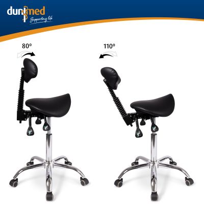 Dunimed Ergonomischer Sattelhocker mit Rückenlehne