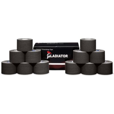 Gladiator Sports Kinesiotape 12 Rollen schwarz