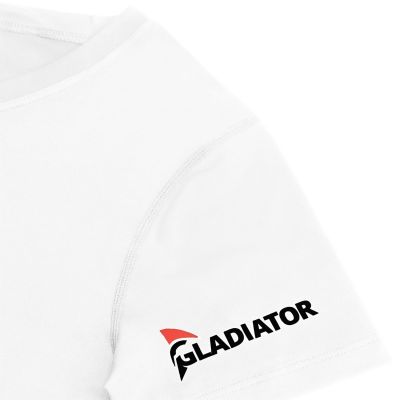 Gladiator Sports Kompressionsshirt und Kompressionsshorts Damen Weiß
