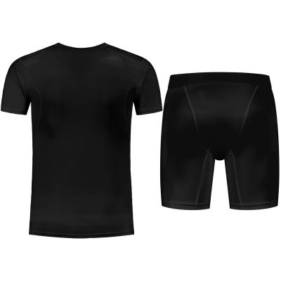 Gladiator Sports kompression paket shirts shorts herren schwarz Rückseite