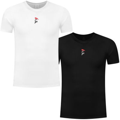 Gladiator Sports Kompressionsshirt herren schwarz und weiß vorderseite