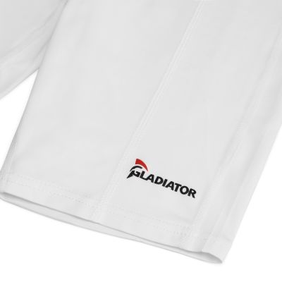 Gladiator Sports Kompressionsshorts Damen weiß Detailaufnahme Logo