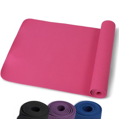 workout zu hause pakket yoga mat rosa und fitnessband versrschiedene farben