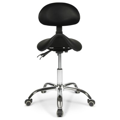 Ergonomischer Sattelhocker mit Rückenlehne