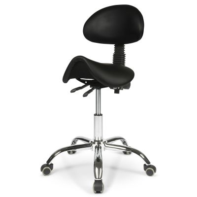 Ergonomischer Sattelhocker mit Rückenlehne