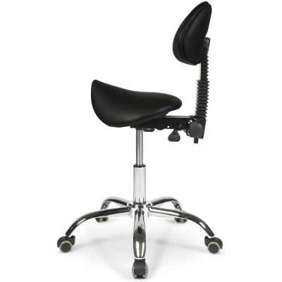 Ergonomischer Sattelhocker mit Rückenlehne
